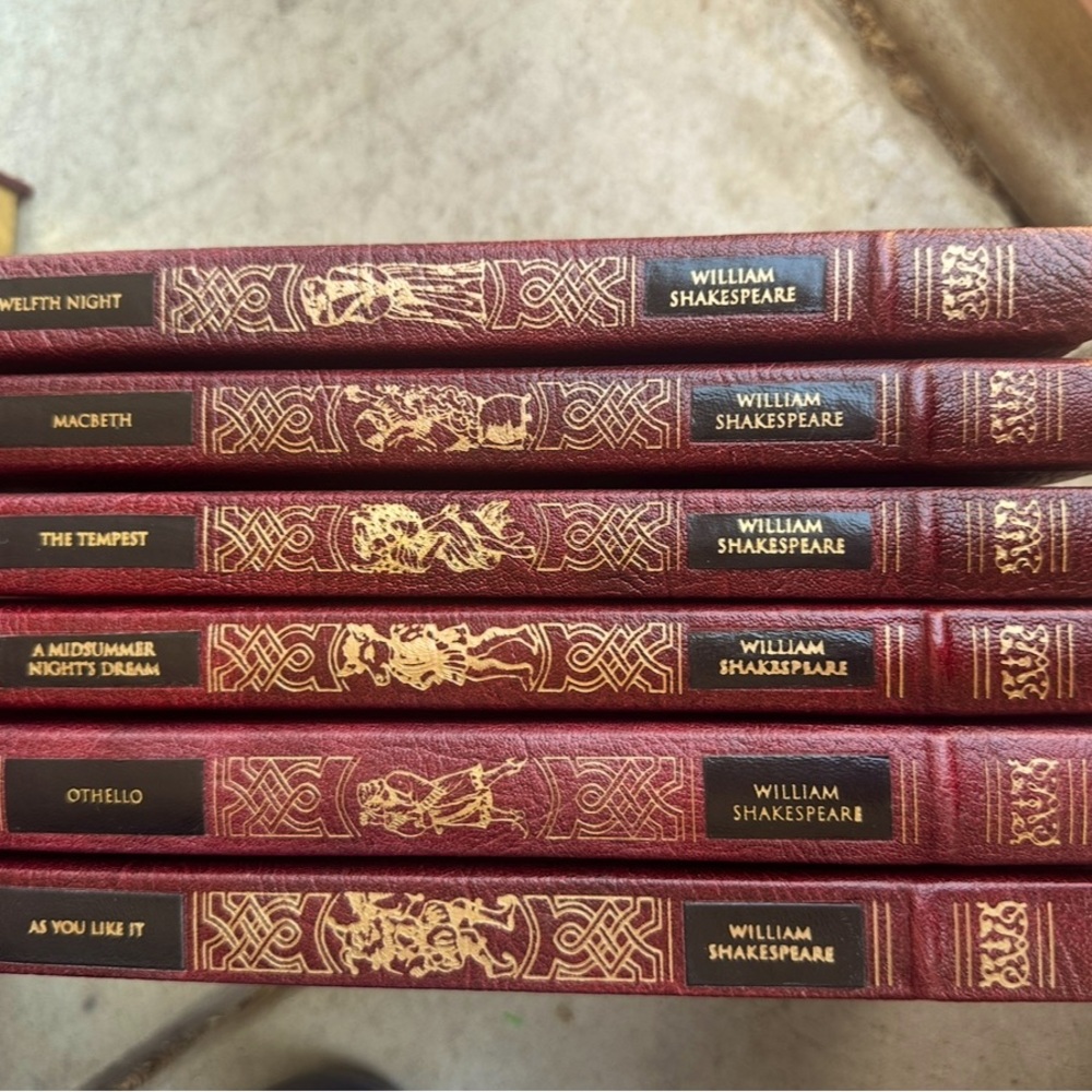 Easton Press Richard The Third Shakespeare 1992 Complete Works, Leather, 6 books